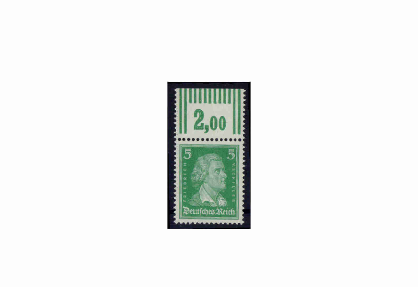 Briefmarke Deutsches Reich Friedrich von Schiller 1926 Michel-Nr. 387 W OR postfrisch