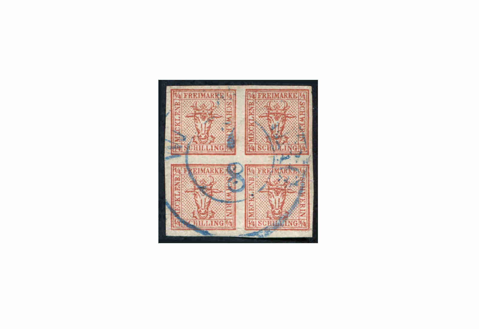 Briefmarke Altdeutschland Mecklenburg-Schwerin Freimarke 1856 Michel-Nr. 1 gestempelt