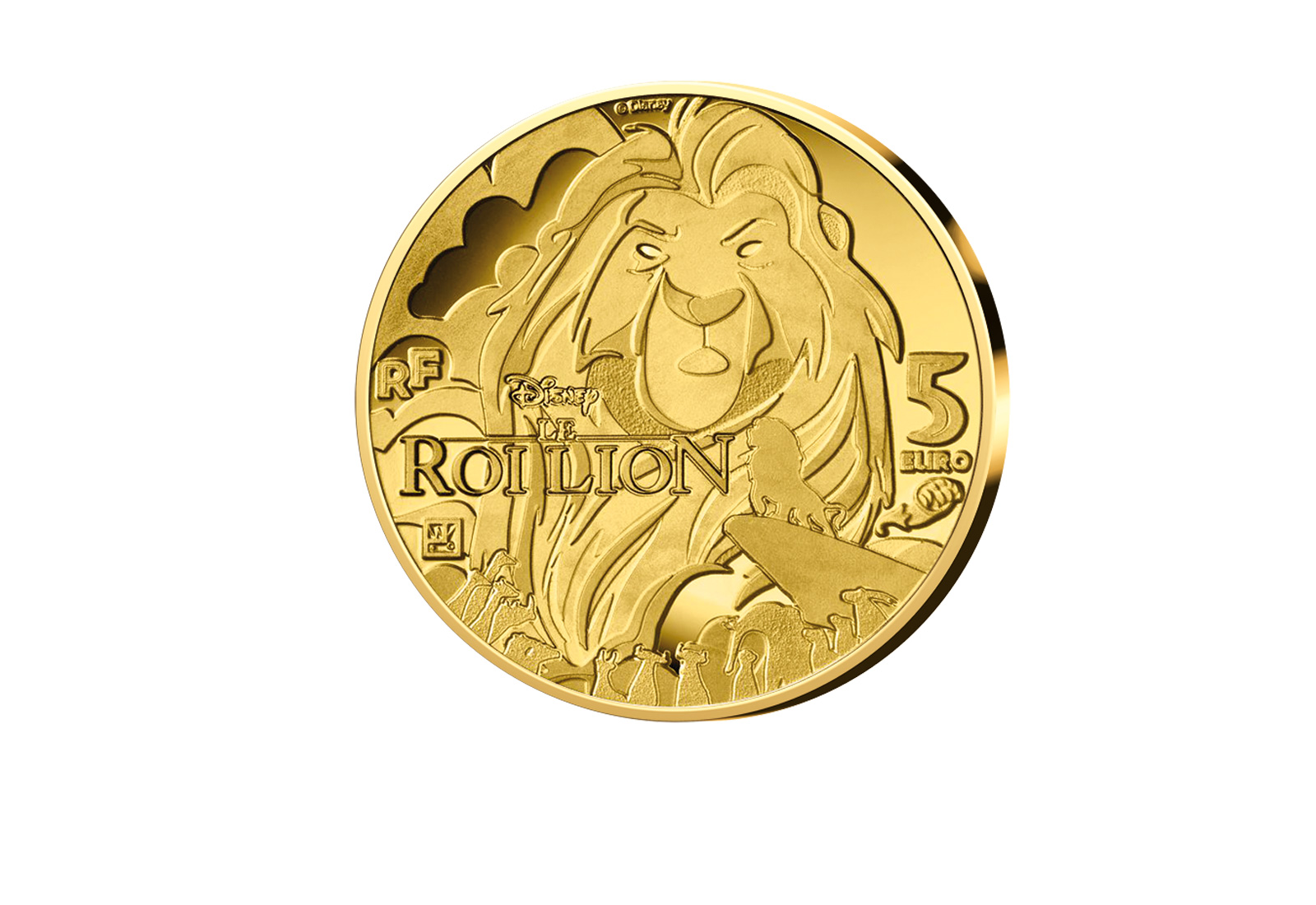 5 Euro Gold 2024 Frankreich 30 Jahre König der Löwen PP