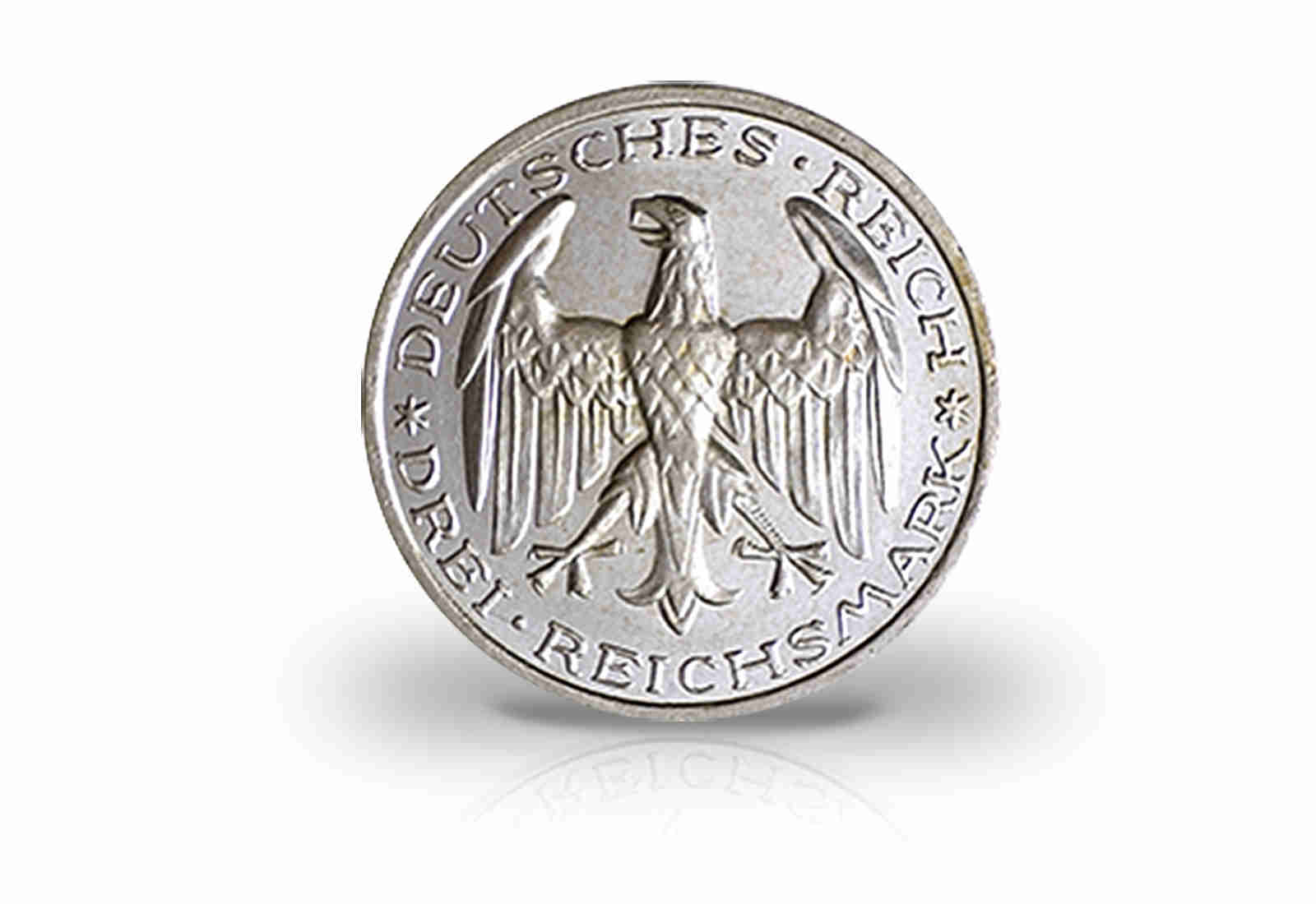 3 Reichsmark Silbermünze 1927 Weimarer Republik Uni Marburg Jaeger-Nr. 330