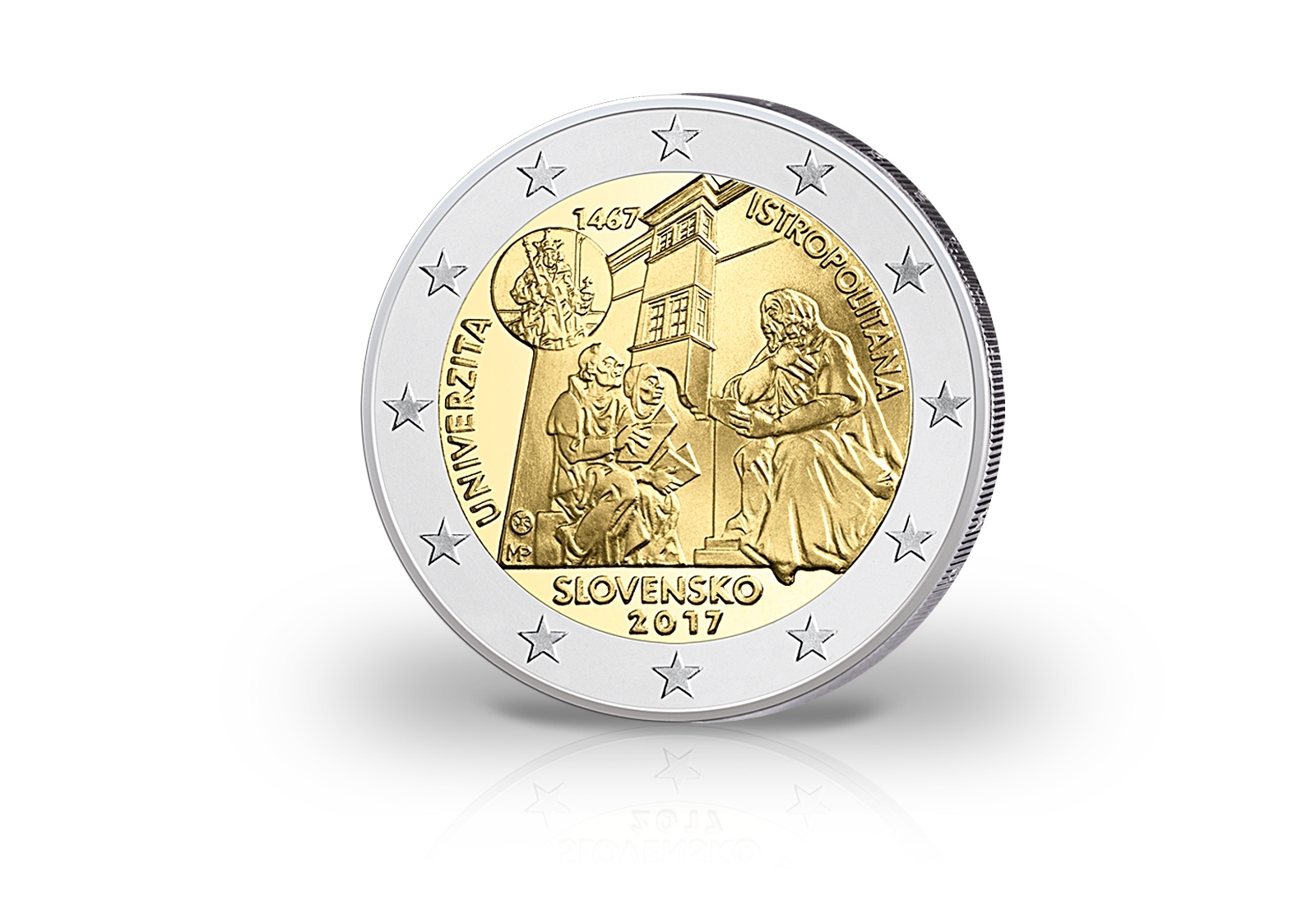 2 Euro 2017 Slowakei 550. Gründungstag Universität Istropolitana