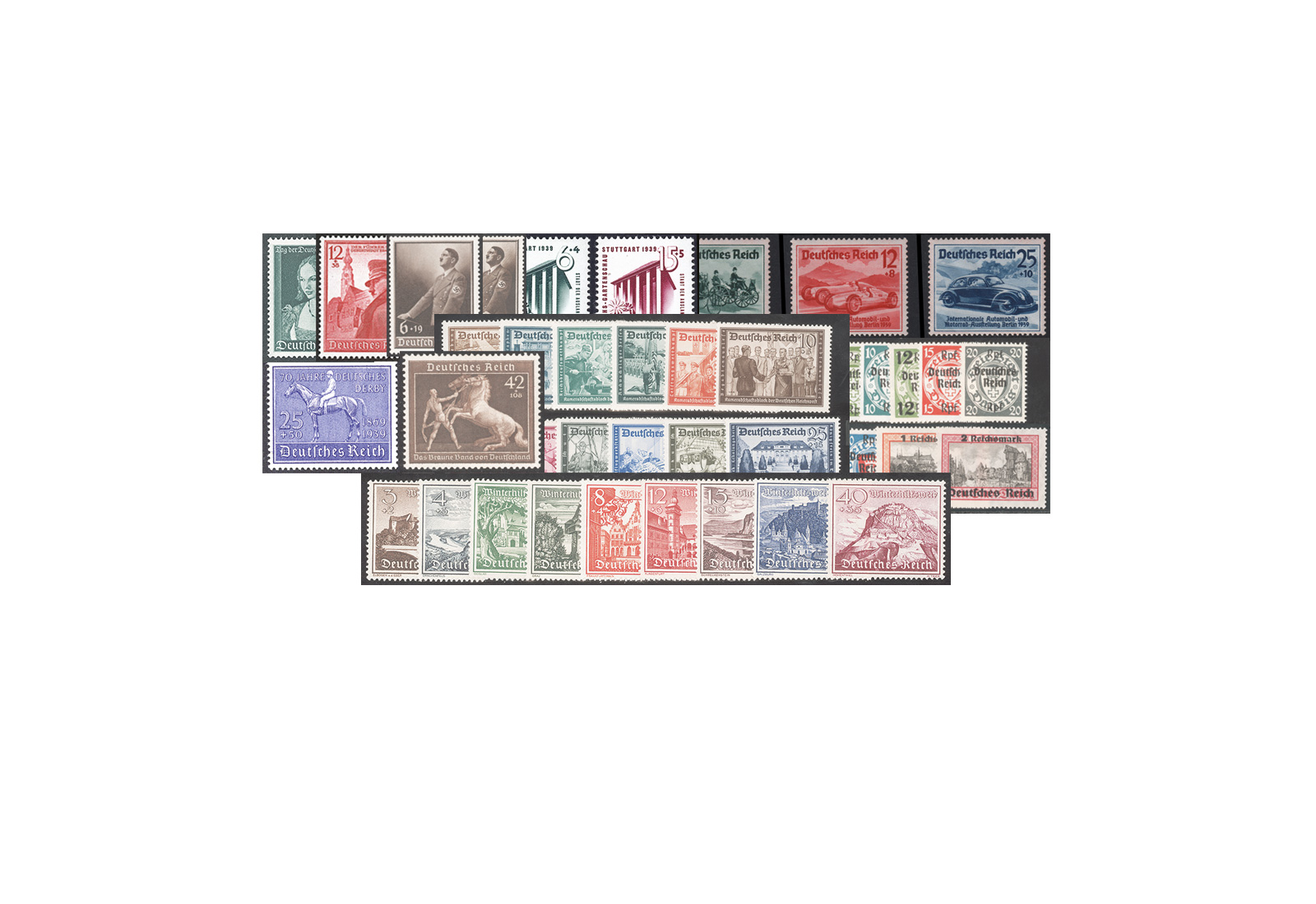 Briefmarken Deutsches Reich Jahrgang 1938 Michel-Nr. 660-685 postfrisch