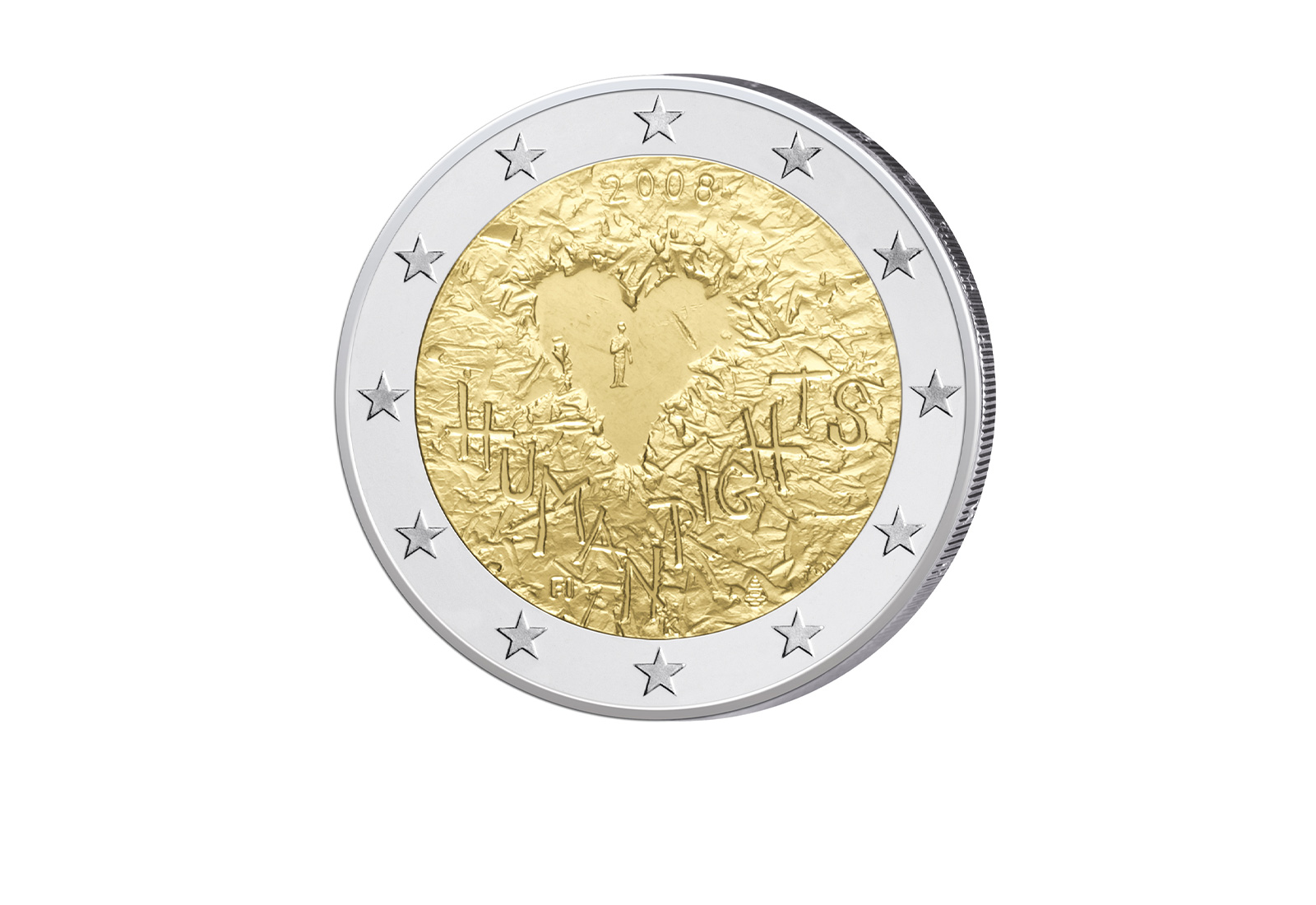 2 Euro 2008 Finnland 60 Jahre Menschenrechte
