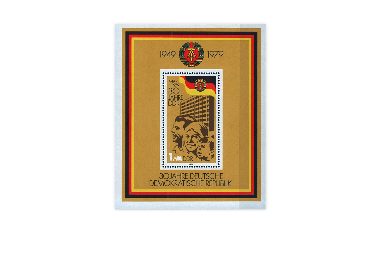DDR Block 56 30 Jahre DDR 1979 gestempelt