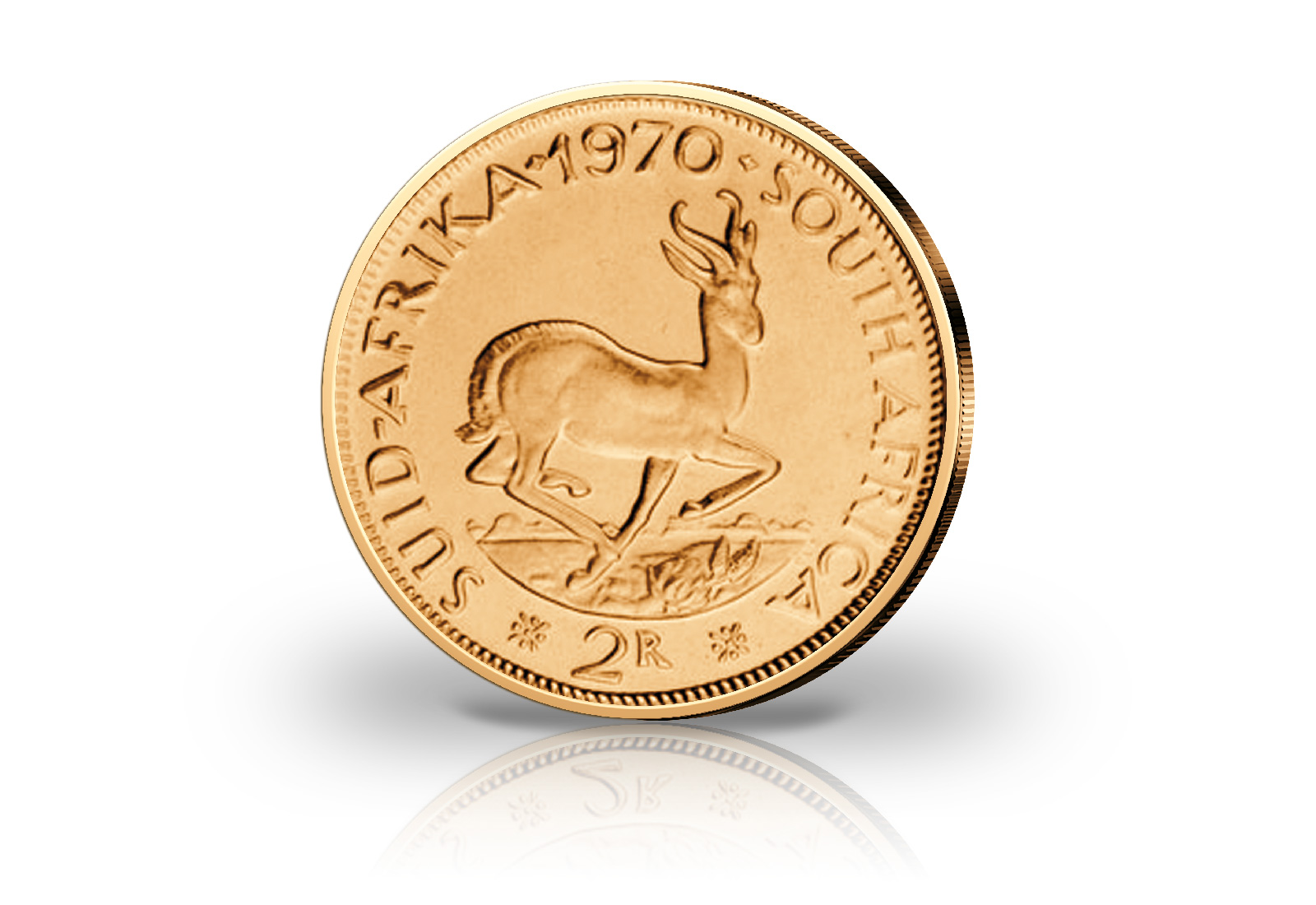 2 Rand Goldmünze 1961-1983 Südafrika Springbock / Jan von Riebeeck