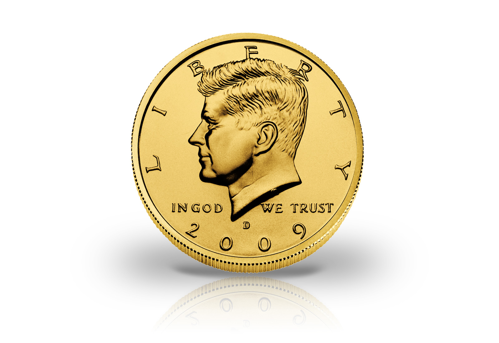 USA Präsident auf 1/2 Dollar diverse Motive Kaltemaille mit 24 Karat Goldapplikation