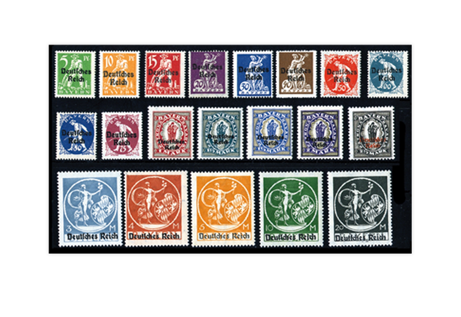 Deutsches Reich Mi.Nr. 119/138 gestempelt