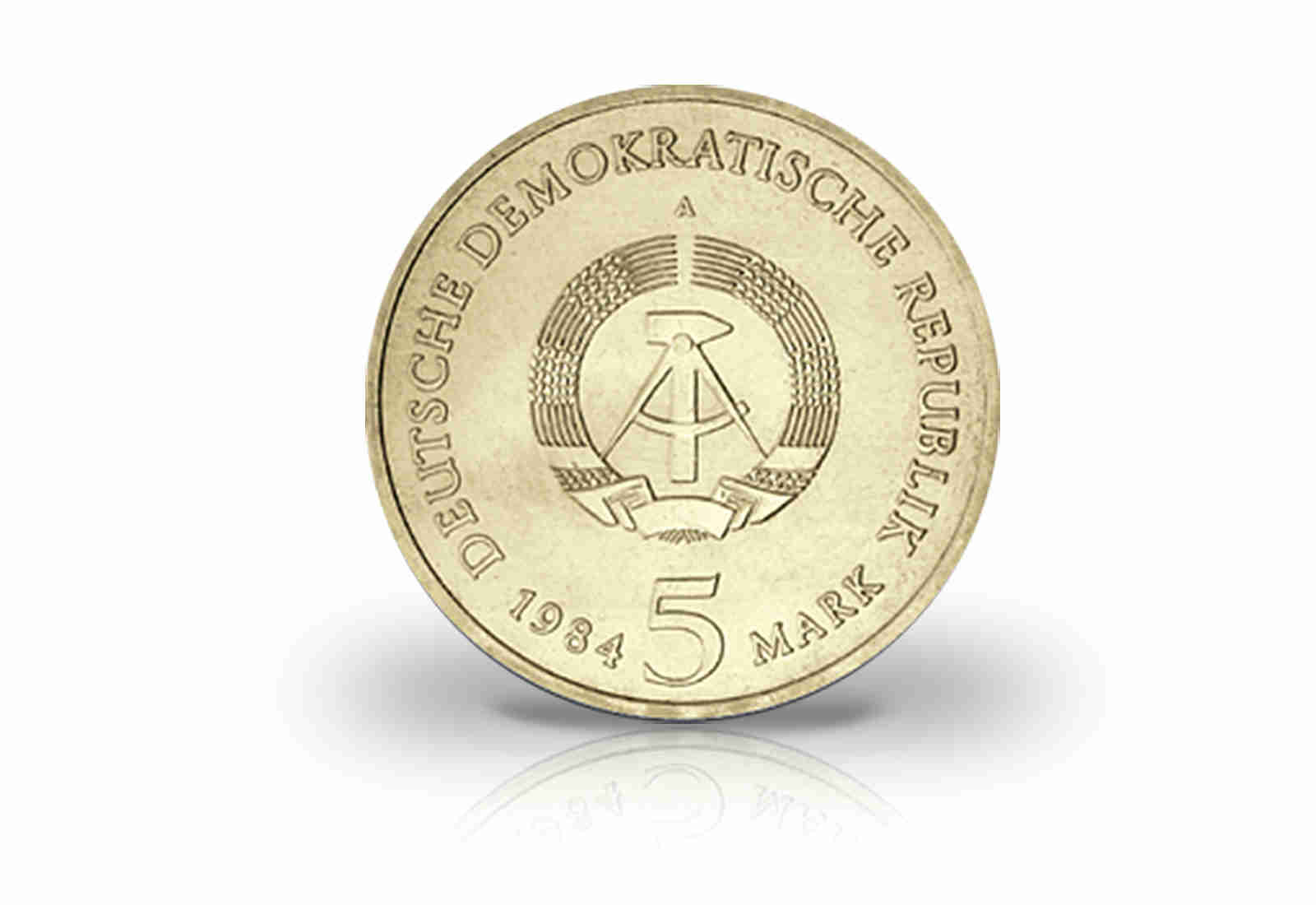 5 Mark Gedenkmünze 1984 DDR Thomaskirche Leipzig Jaeger-Nr. 1598