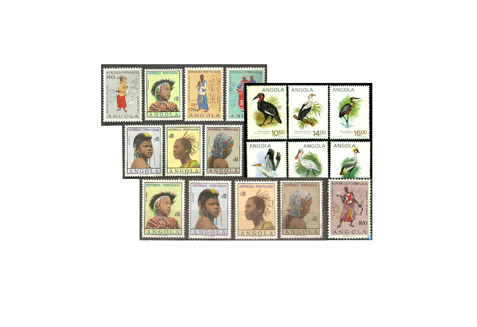 Angola 50 Marken postfrisch und gest.