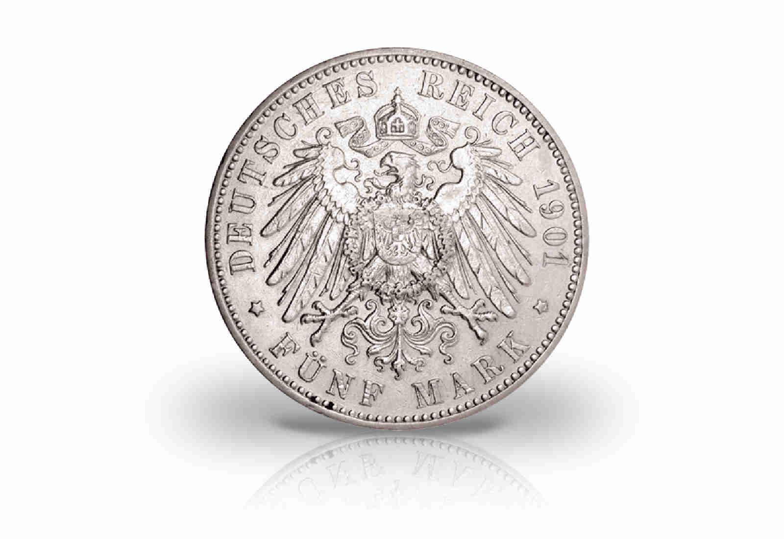5 Mark 1901 Deutsches Kaiserreich Preußen 200 Jahre Königreich Jager-Nr. 106