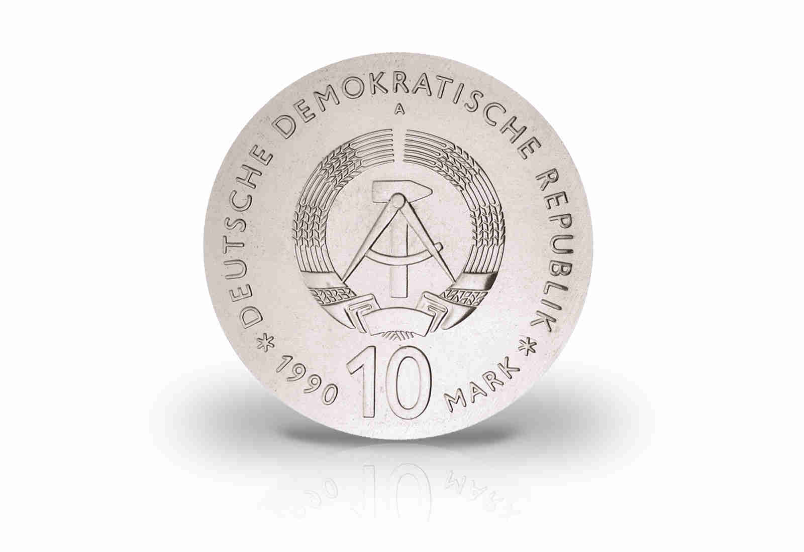 10 Mark Gedenkmünze 1990 DDR Johann Gottlieb Fichte Jaeger-Nr. 1636