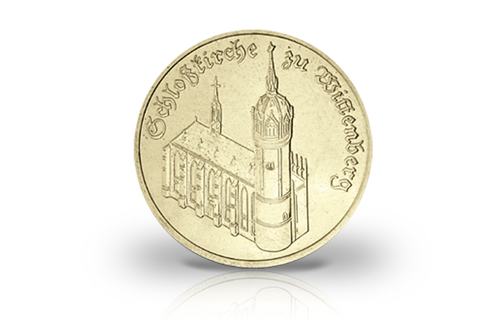 5 Mark Gedenkmünze 1983 DDR Schlosskirche zu Wittenberg Jaeger-Nr. 1588