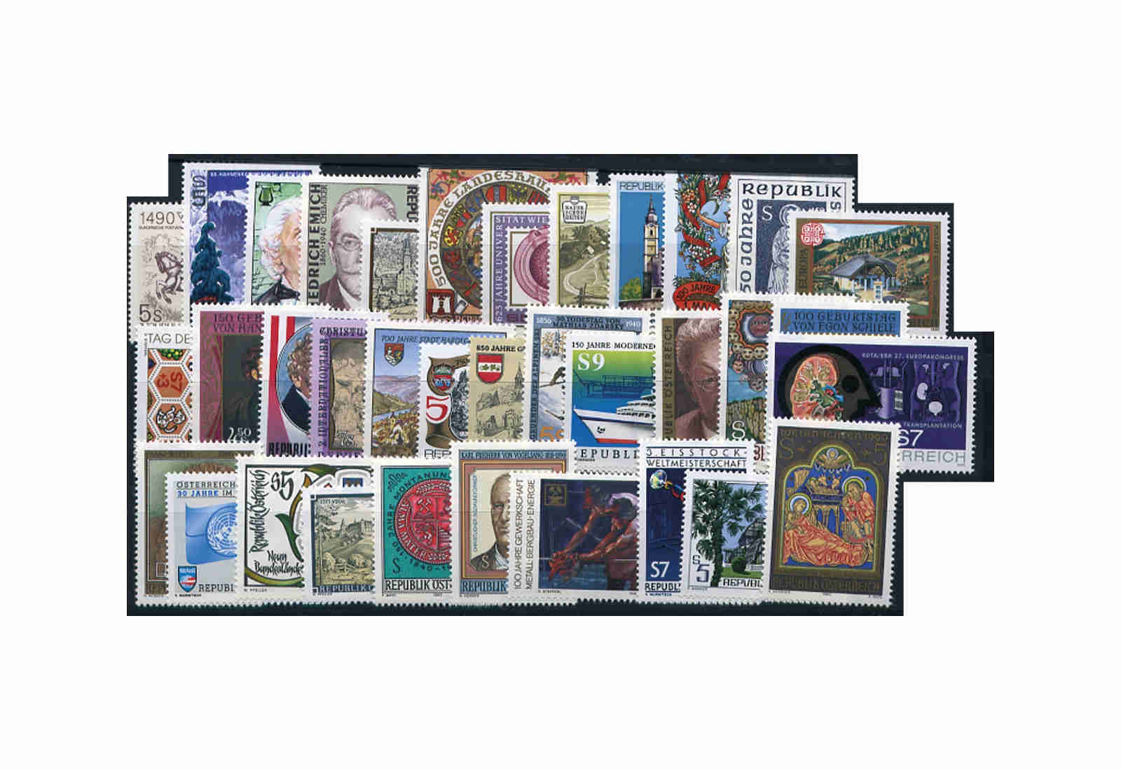 Briefmarken Österreich Jahrgang Michel-Nr. 1978-2012 1990 postfrisch