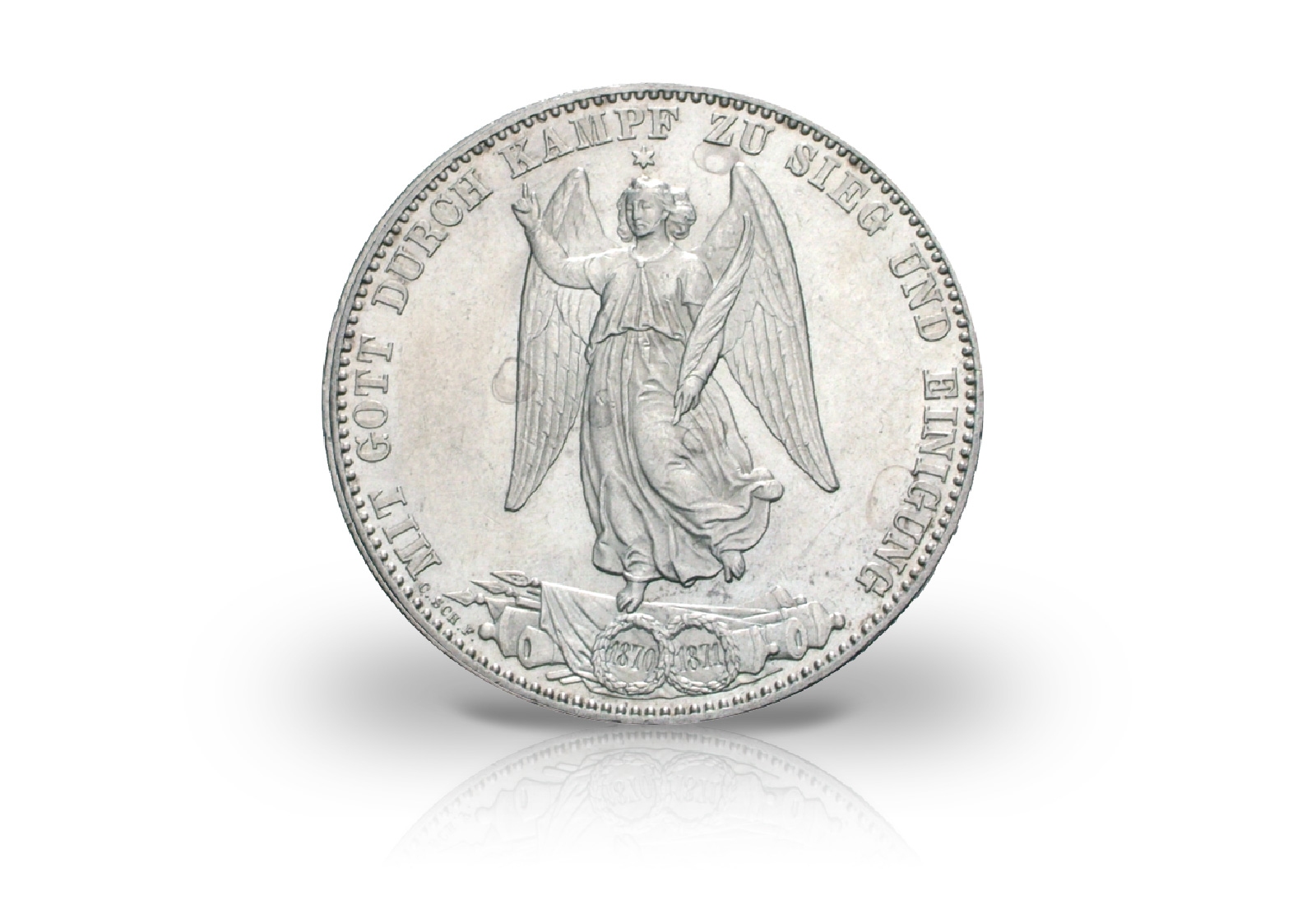 Siegestaler 1871 Königreich Württemberg König Karl Thun 443