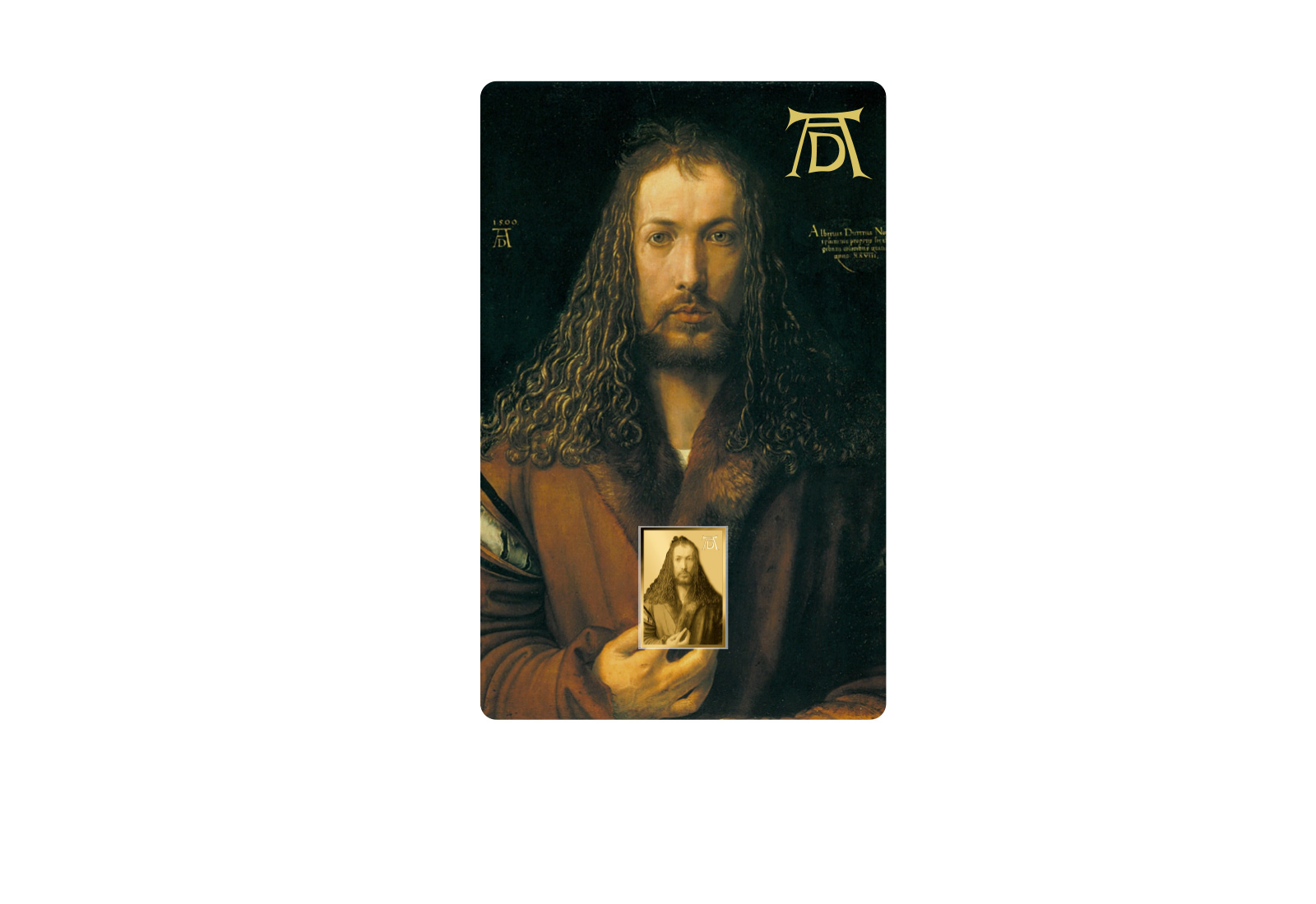 Goldmünze Motiv "Selbstbildnis von Albrecht Dürer" Coincard 999/1000 Gold Geschenk