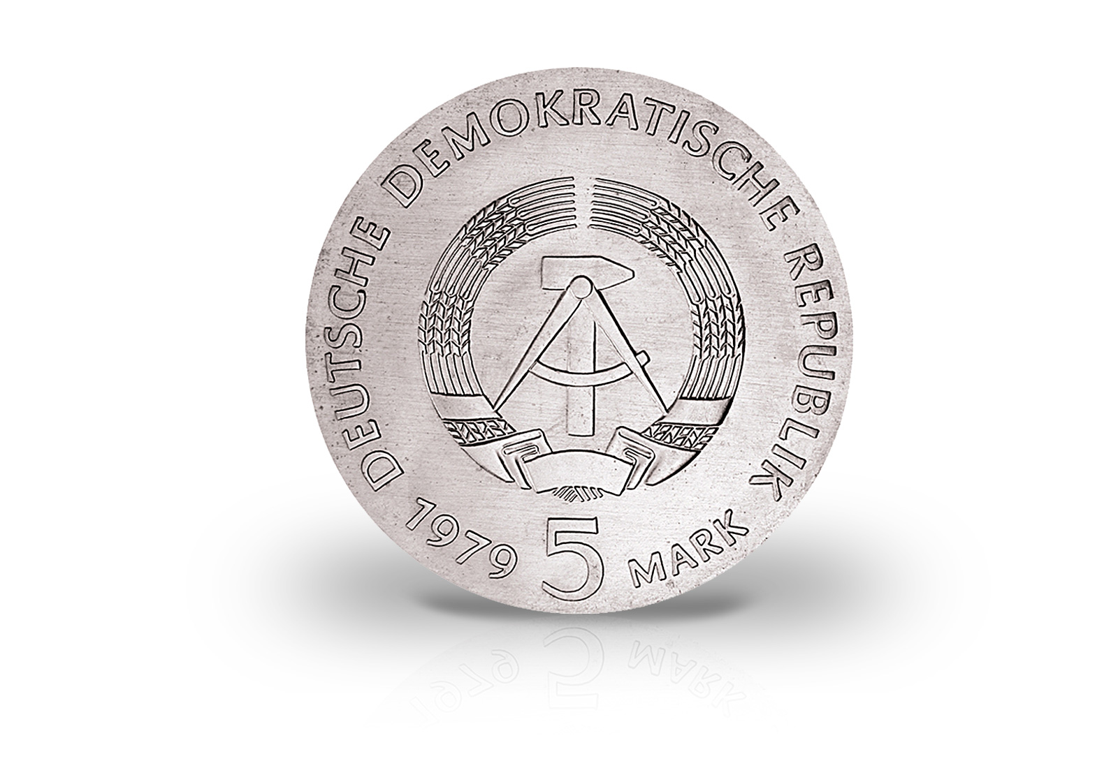 5 Mark Gedenkmünze 1979 DDR Albert Einstein Jaeger-Nr. 1572