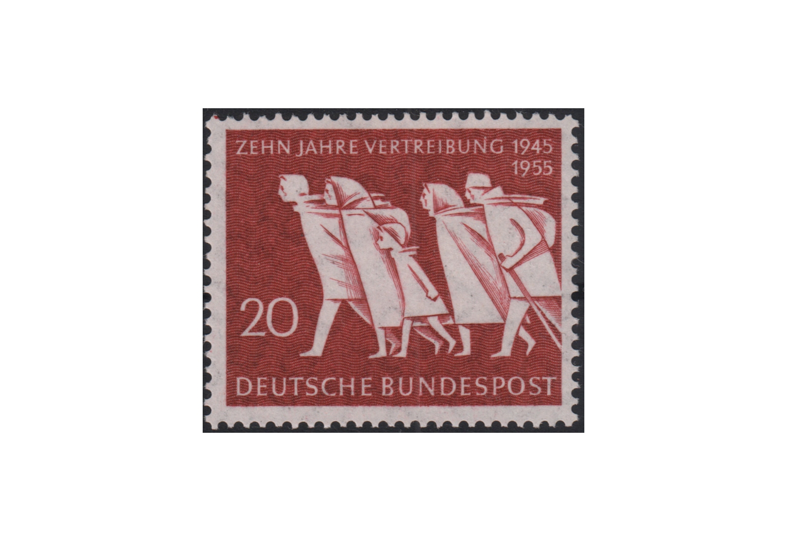 Briefmarke BRD 10 Jahre Vertreibung 1955 Michel-Nr. 215 postfrisch