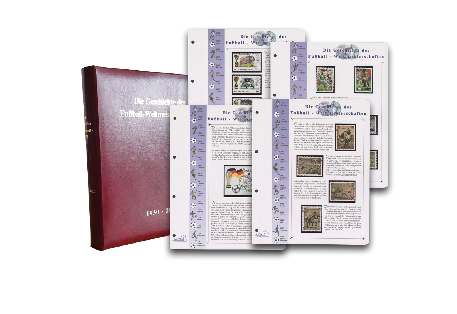 Ringbinder und Blätter für Fußball-Historie