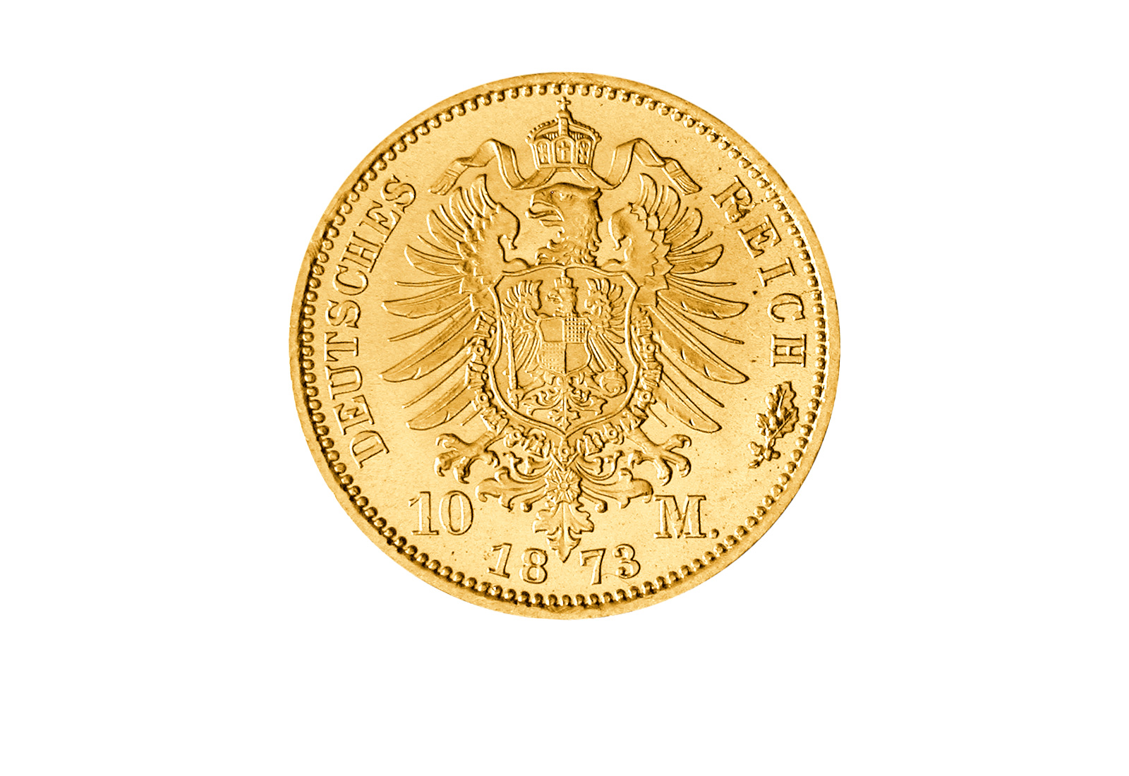 10 Mark 1872-1873 Kaiserreich Bayern Ludwig II Jaeger-Nr. 193