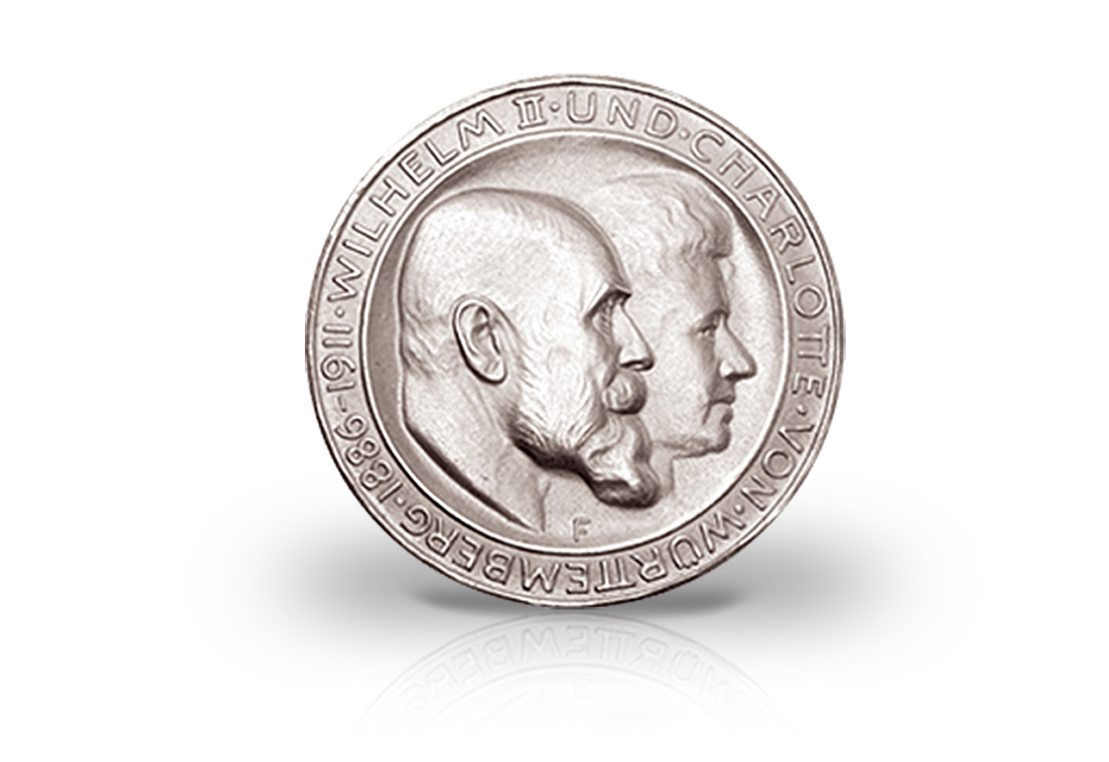 3 Mark 1911 Deutsches Kaiserreich Württemberg Silberne Hochzeit Jaeger-Nr. 177b