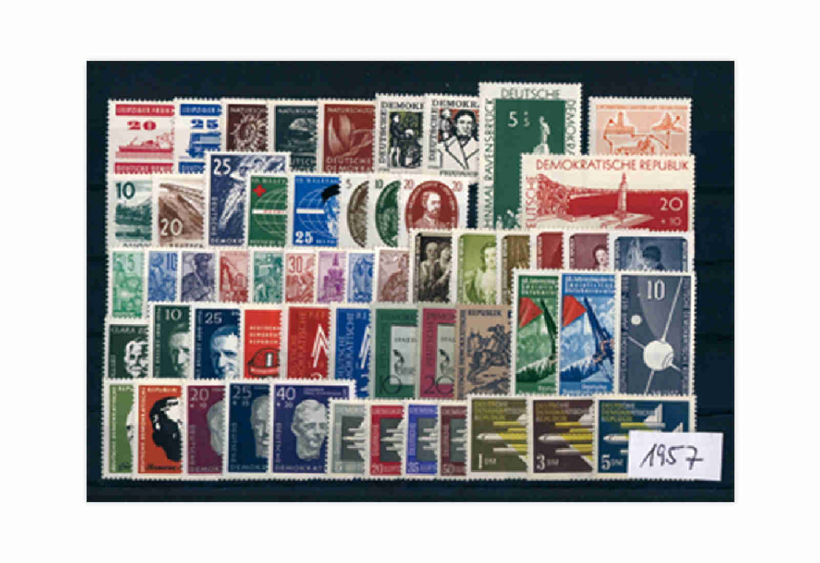 Briefmarken DDR Jahrgang 1957 Michel-Nr. 559-615 gestempelt