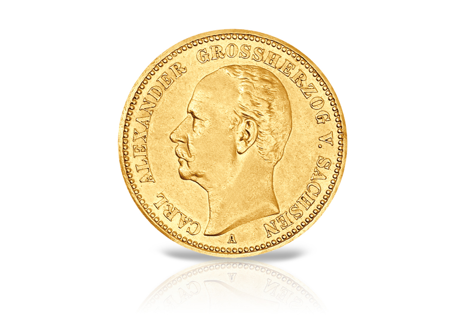 20 Mark Goldmünze 1892-1896 Großherzog Carl Alexander Jaeger -Nr. 282