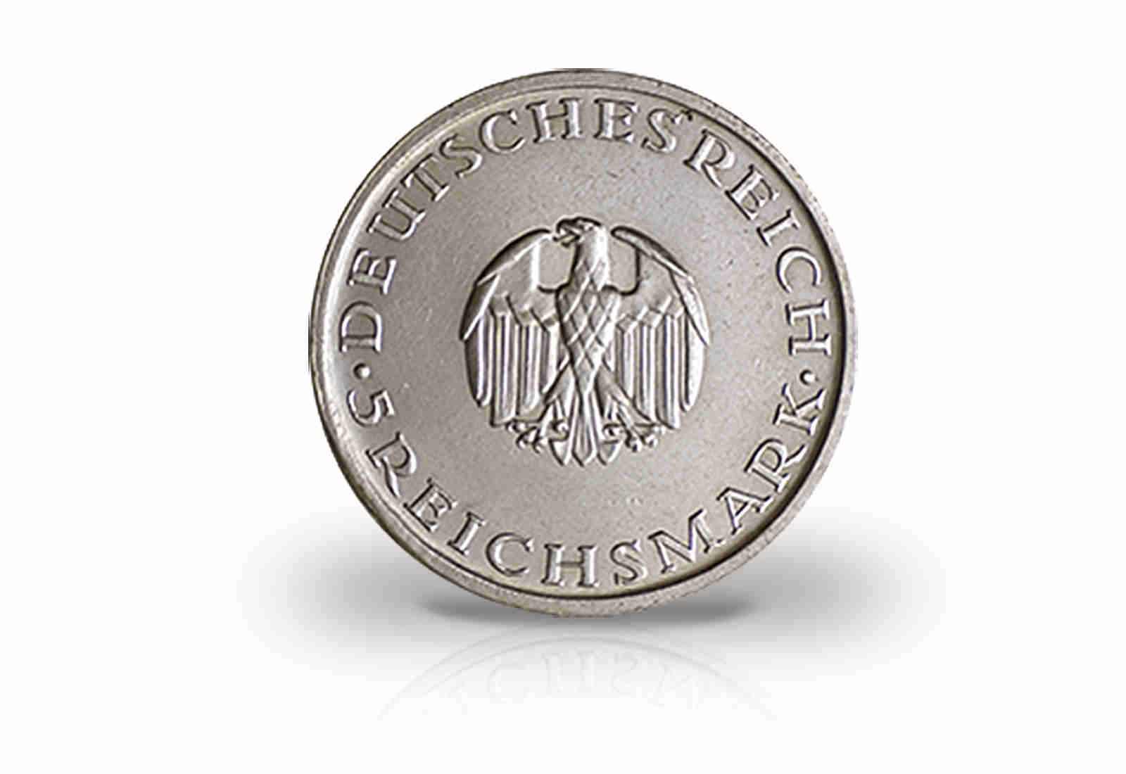 5 Reichsmark Silbermünze 1929 Weimarer Republik Gotthold Ephraim Lessing Jaeger-Nr. 336