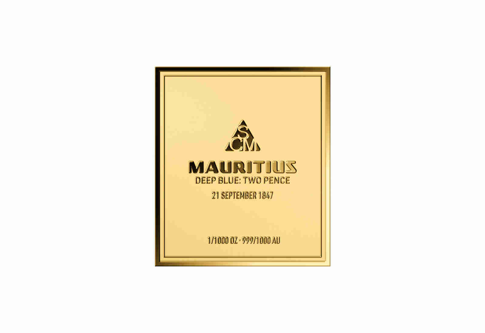 Goldausgabe Motiv Blaue Mauritius 999/1000 Gold Geschenk