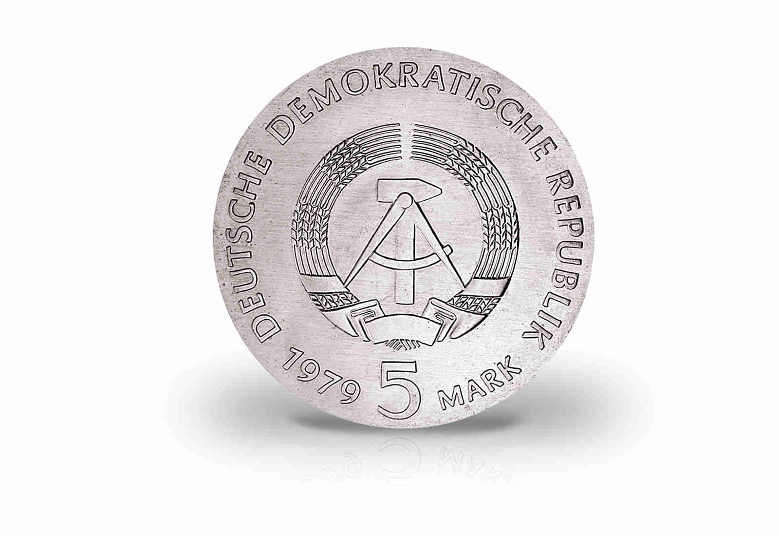 5 Mark Gedenkmünze 1979 DDR Albert Einstein Jaeger-Nr. 1572
