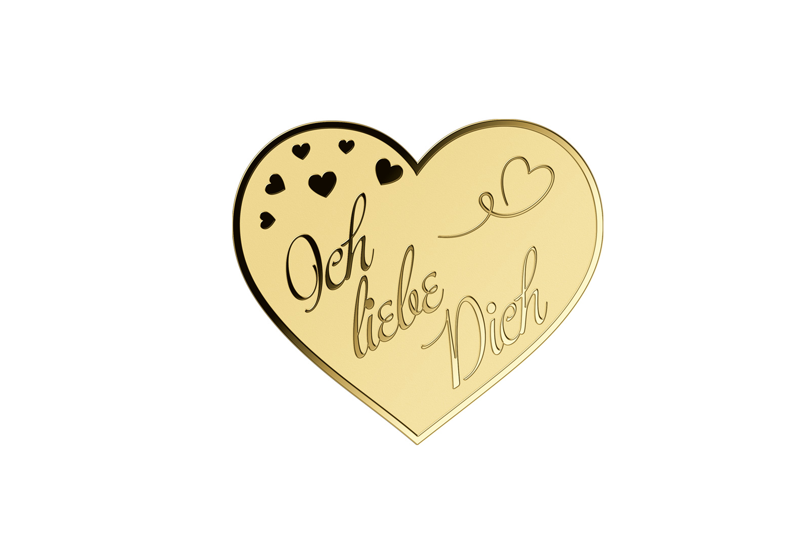 Goldausgabe Motiv "Ich liebe Dich" 999/1000 Gold