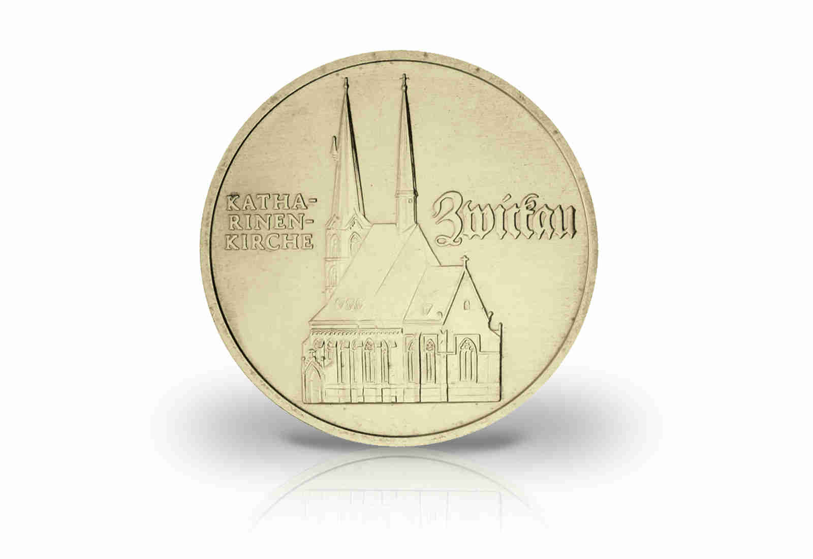 5 Mark Gedenkmünze 1989 DDR Katharinenkirche Zwickau Jaeger-Nr. 1626