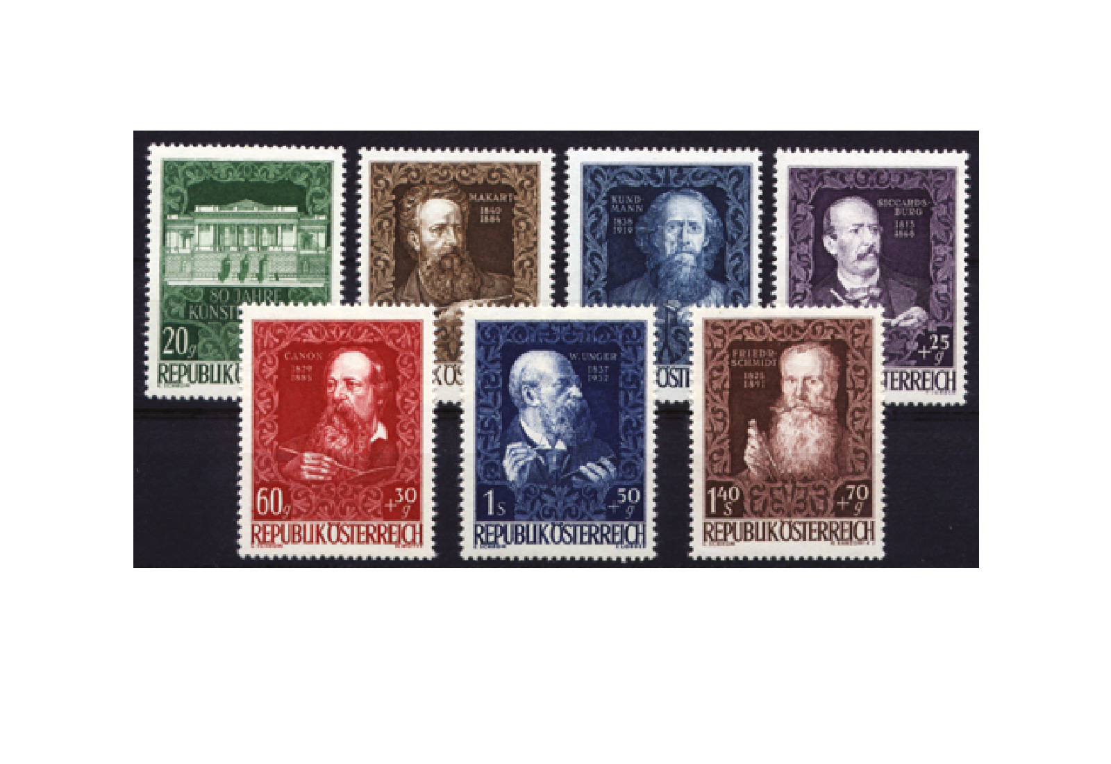 2. Republik Österreich Mi.Nr. 878/884 gestempelt