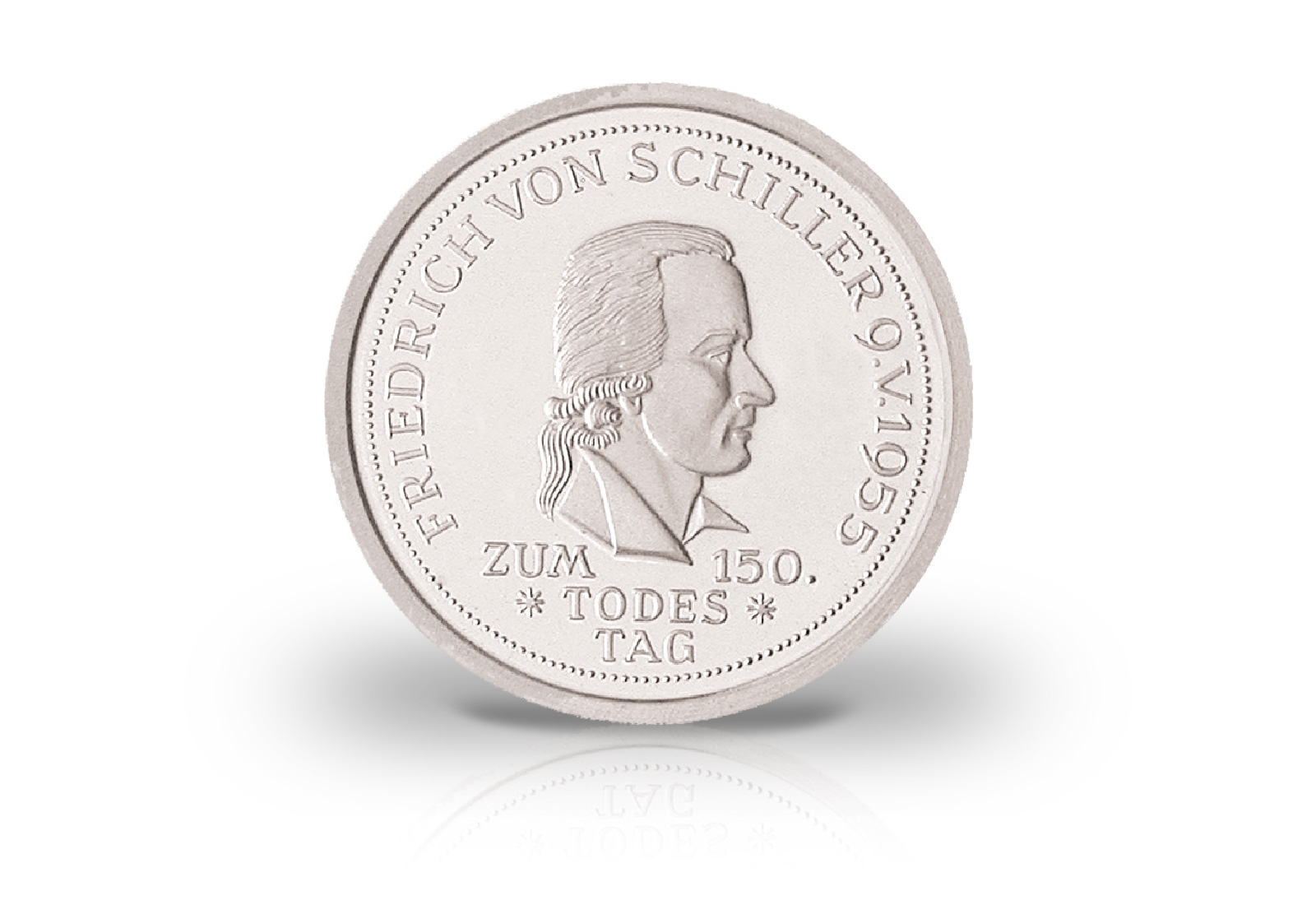150. Todestag Friedrich von Schiller mit Silberauflage