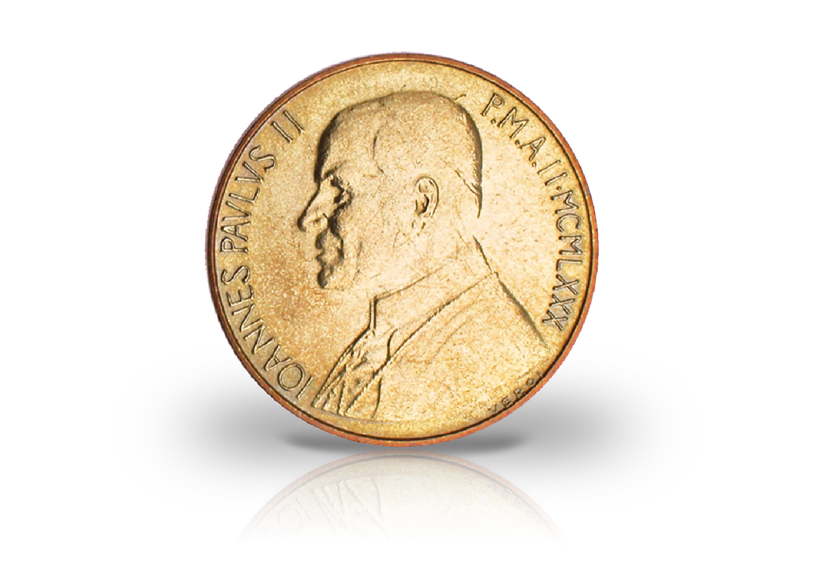 200 Lire 1980 Vatikan Papst Paul II. Frieden
