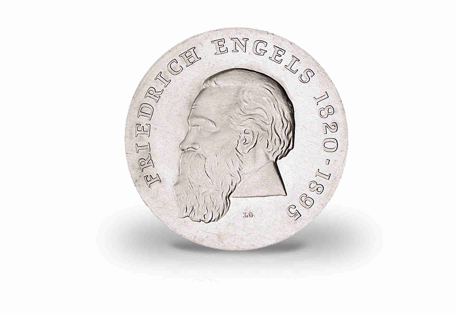 20 Mark Gedenkmünze 1970 DDR Friedrich Engels Jaeger-Nr. 1529