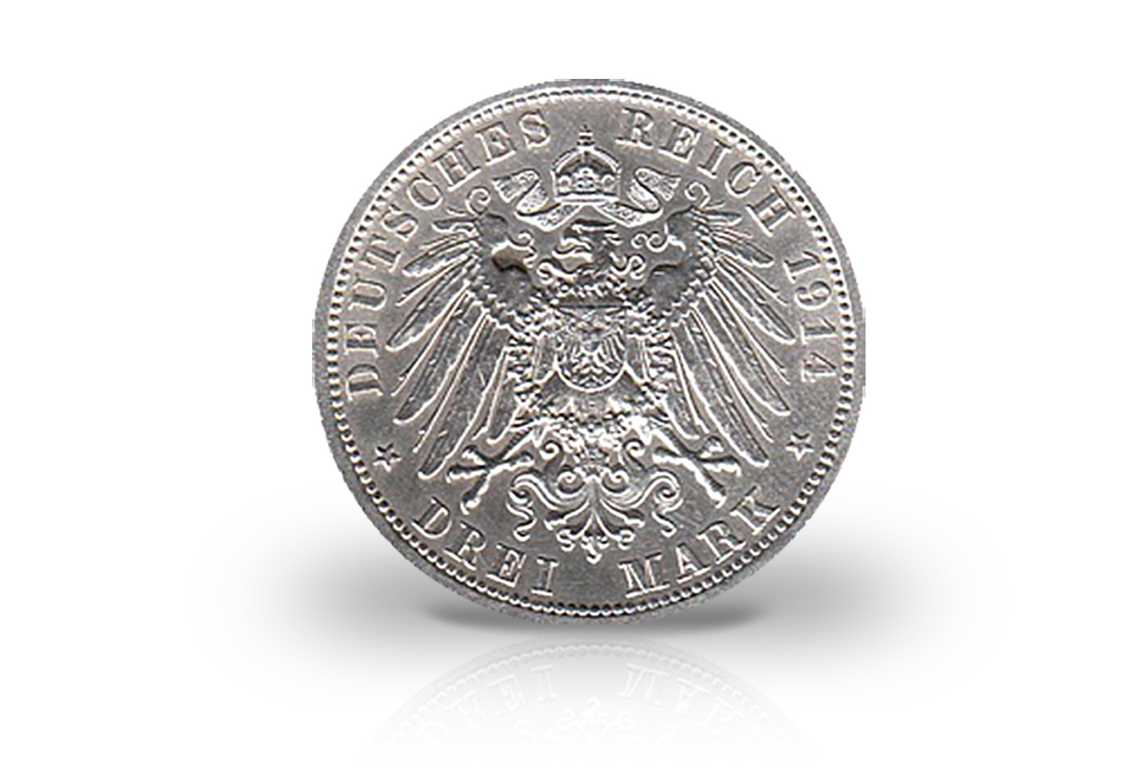 3 Mark 1914 Deutsches Kaiserreich Preußen Kaiser Wilhelm II. in Uniform Jaeger-Nr. 113