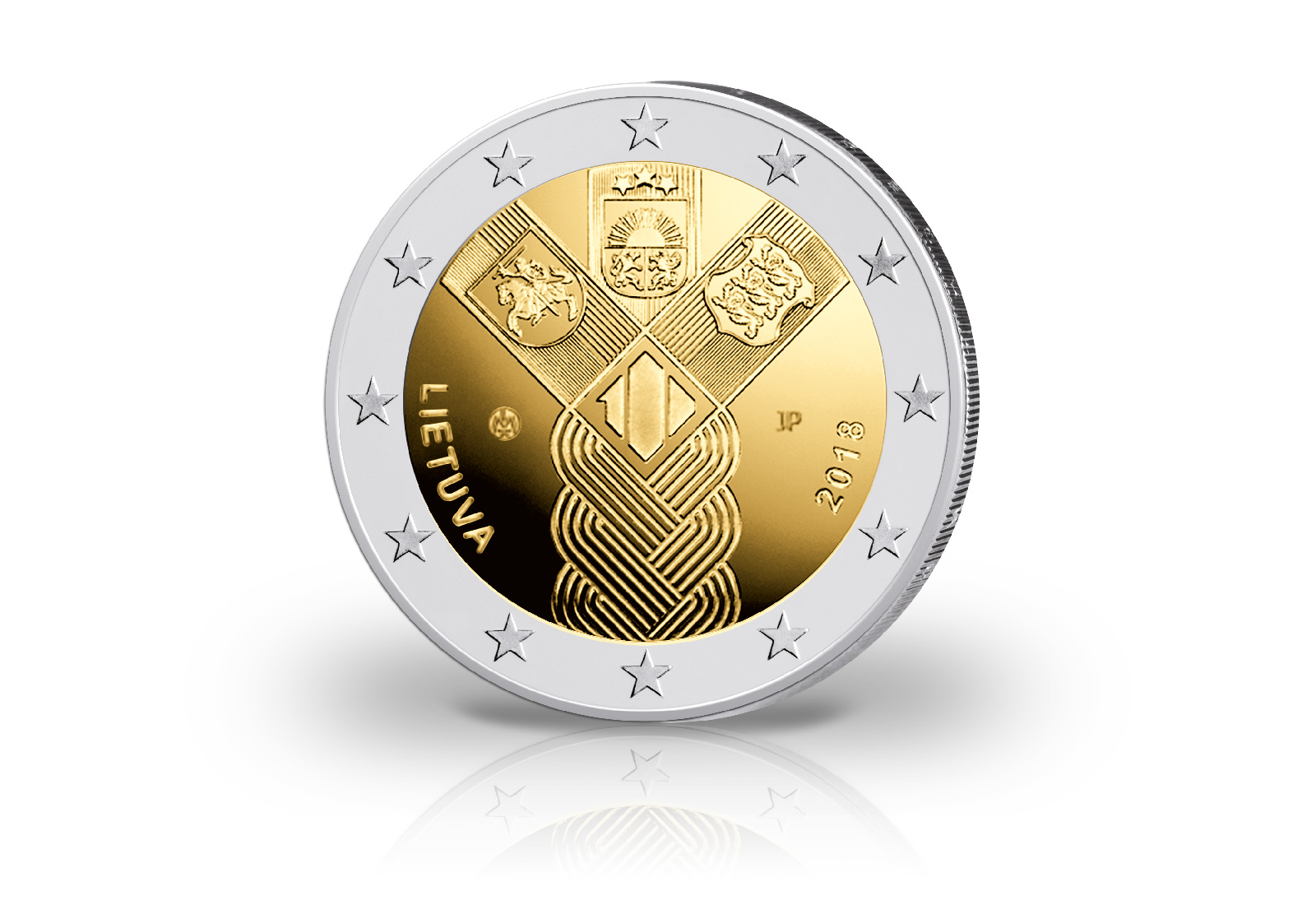 2 Euro 2018 Litauen 100 Jahre Unabhängigkeit Baltische Gemeinschaftsausgabe