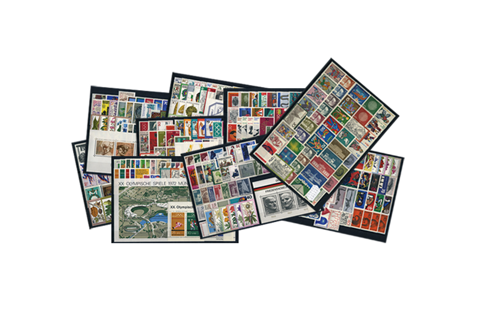 Briefmarken BRD Jahrgänge 1970 bis 1979 komplett Michel-Nr. 612-1032 gestempelt