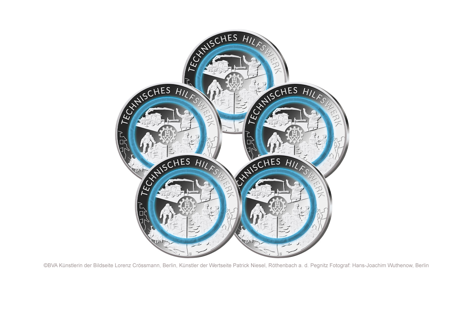 10 Euro 2025 Deutschland Technisches Hilfswerk PP Prägestätte A-J