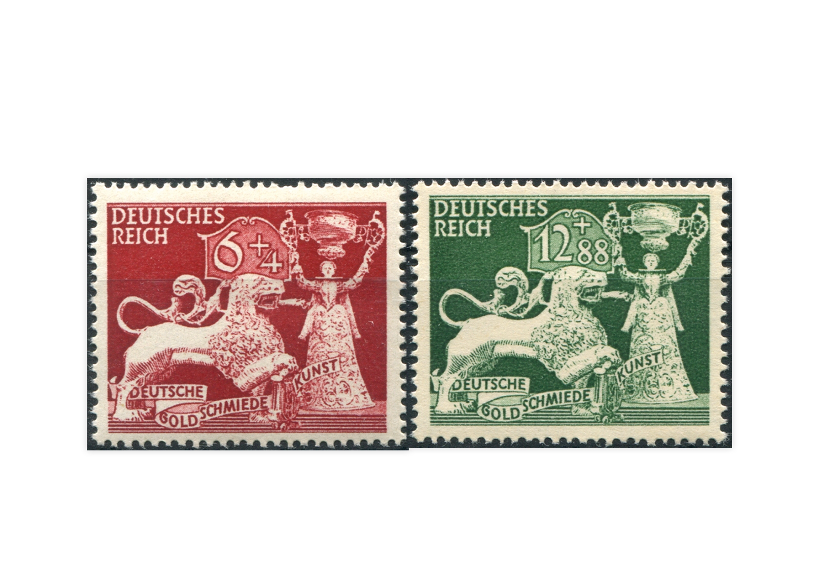 Deutsches Reich Mi.Nr. 816/17 ** 10 Jahre Goldschmiedekunst