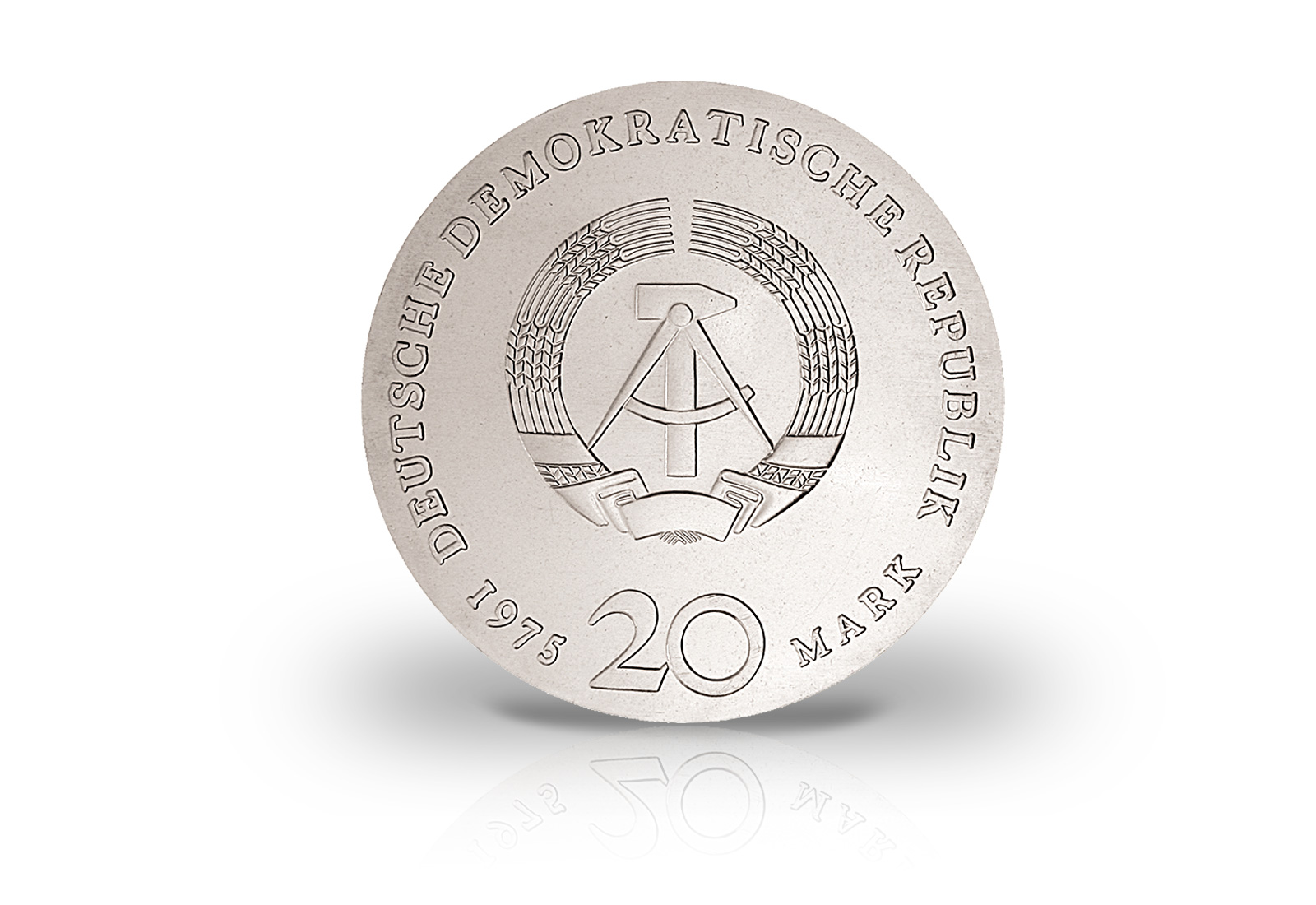 20 Mark Gedenkmünze 1975 DDR Johann Sebastian Bach Jaeger-Nr. 1555