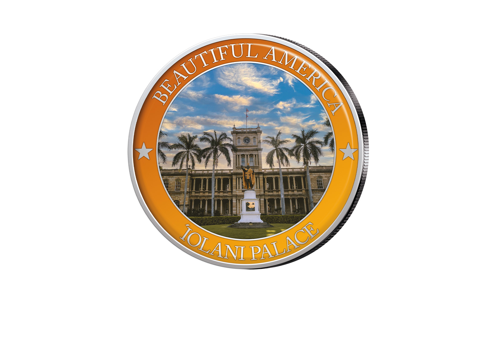 1/2 Dollar USA Iolani Palace - Serie Beautiful America mit Farbapplikation