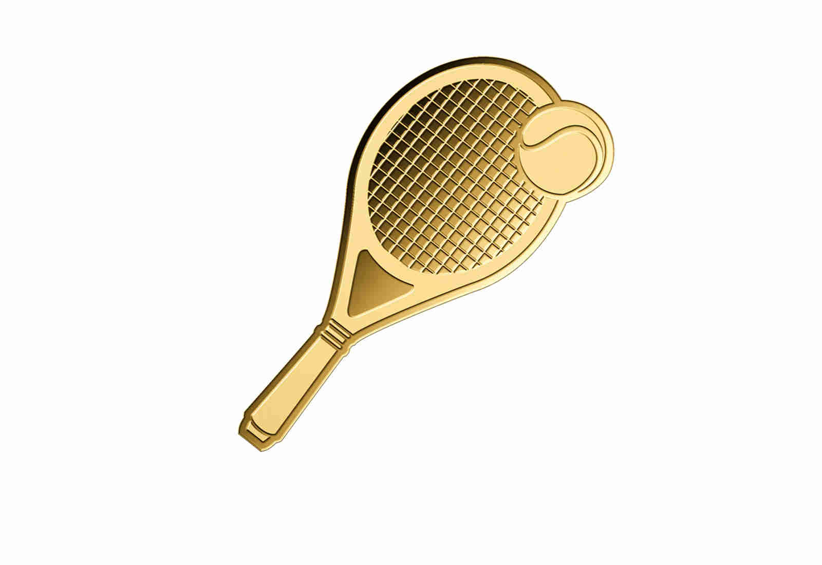 Goldausgabe Motiv "Tennisschläger" 999/1000 Gold Geschenk