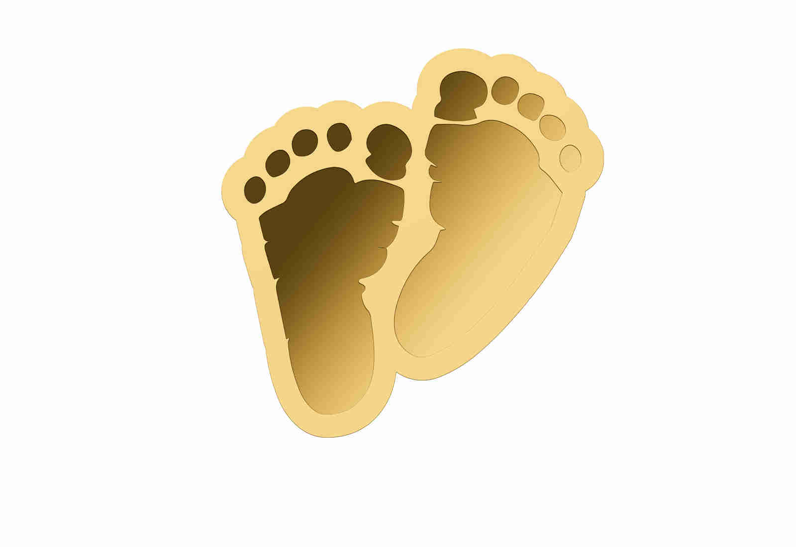 Goldausgabe Motiv "Babyfüße" 999/1000 Gold