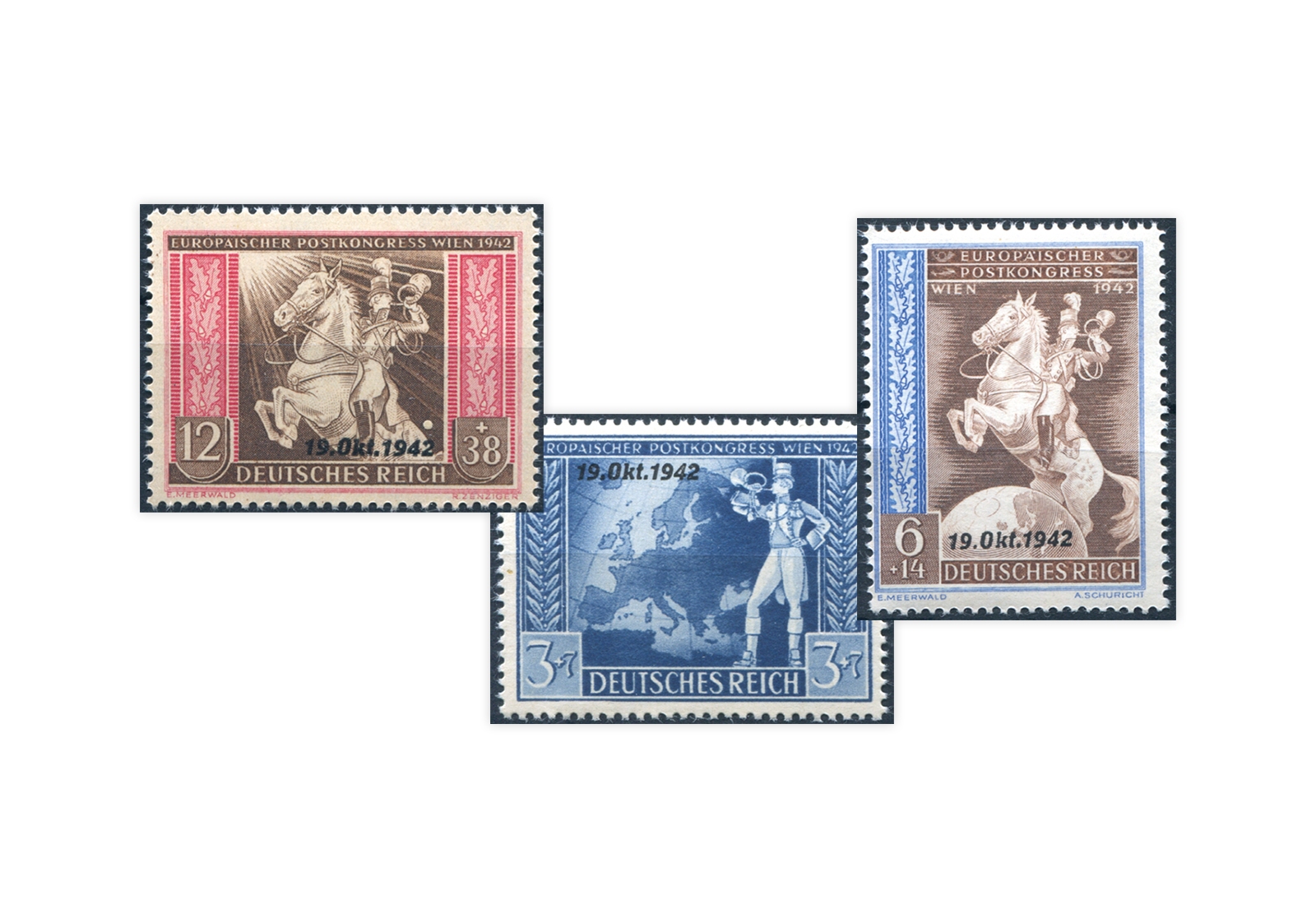 Deutsches Reich Michel Nr. 823/25 ** Fernmeldeverein