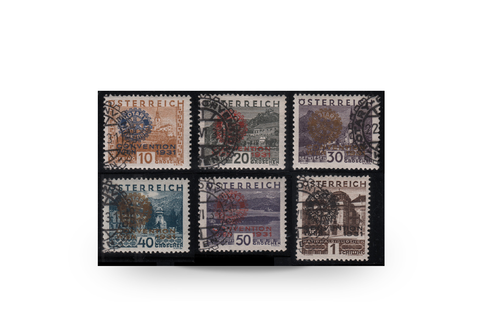 Österreich Rotary International 1931 Mi.Nr. 518/523 gestempelt