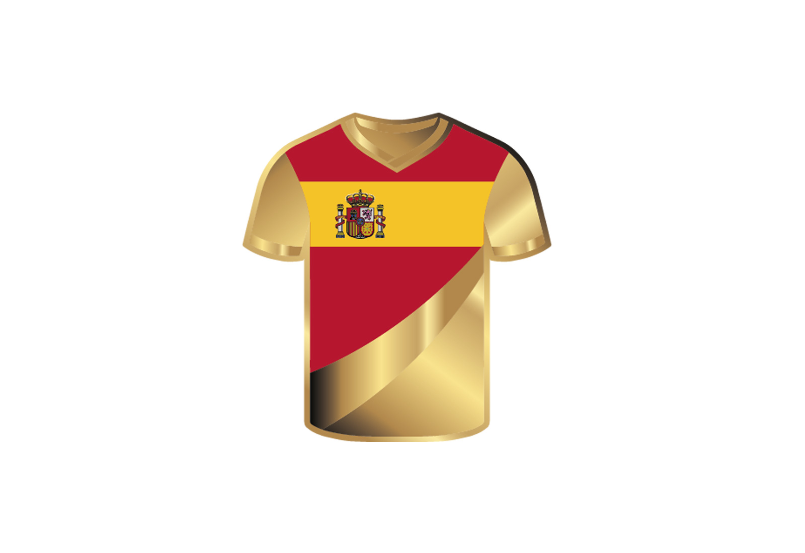 Goldmünze Motiv "Trikot Spanien" 999/1000 Gold im Geschenketui