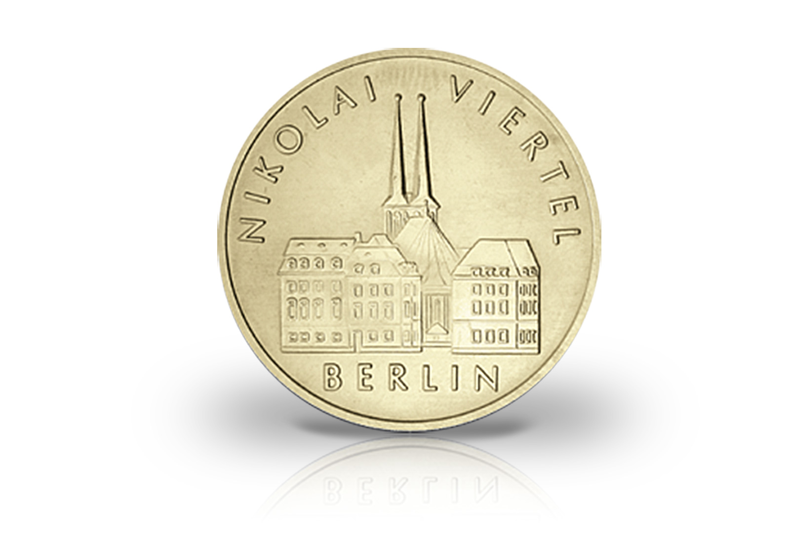 5 Mark Gedenkmünze 1987 DDR Nikolaiviertel in Berlin Jaeger-Nr. 1613