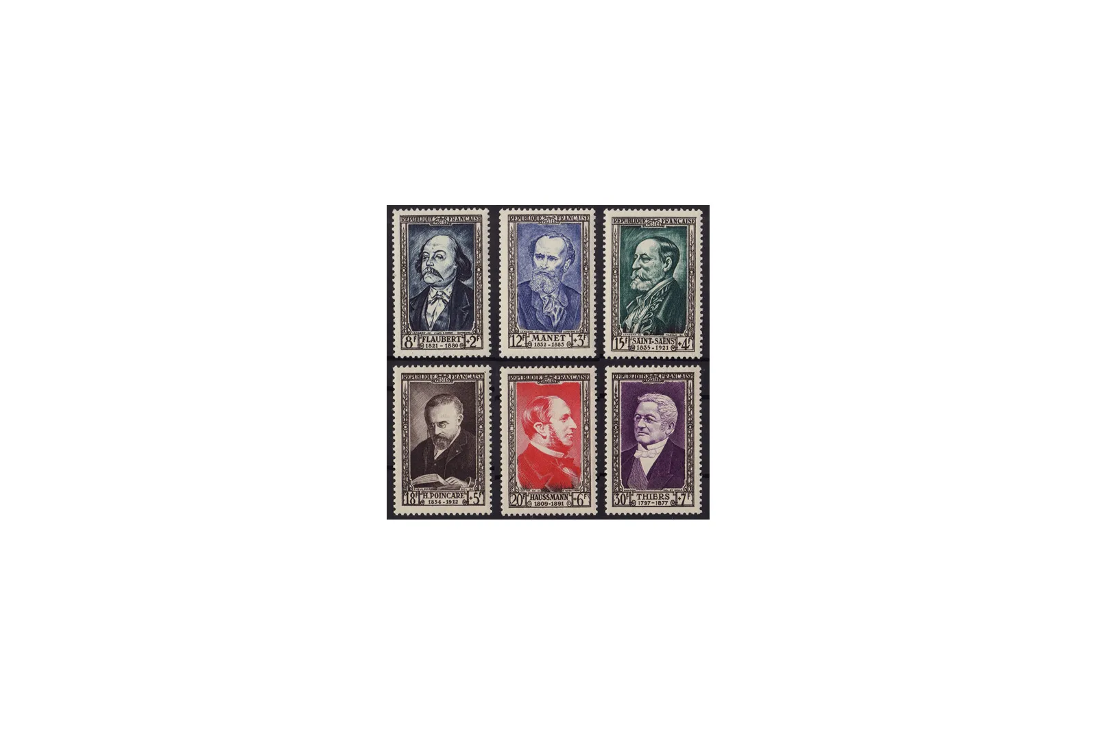 Frankreich Republik 1870 bis heute Michel Nr. 948 bis 953 gestempelt