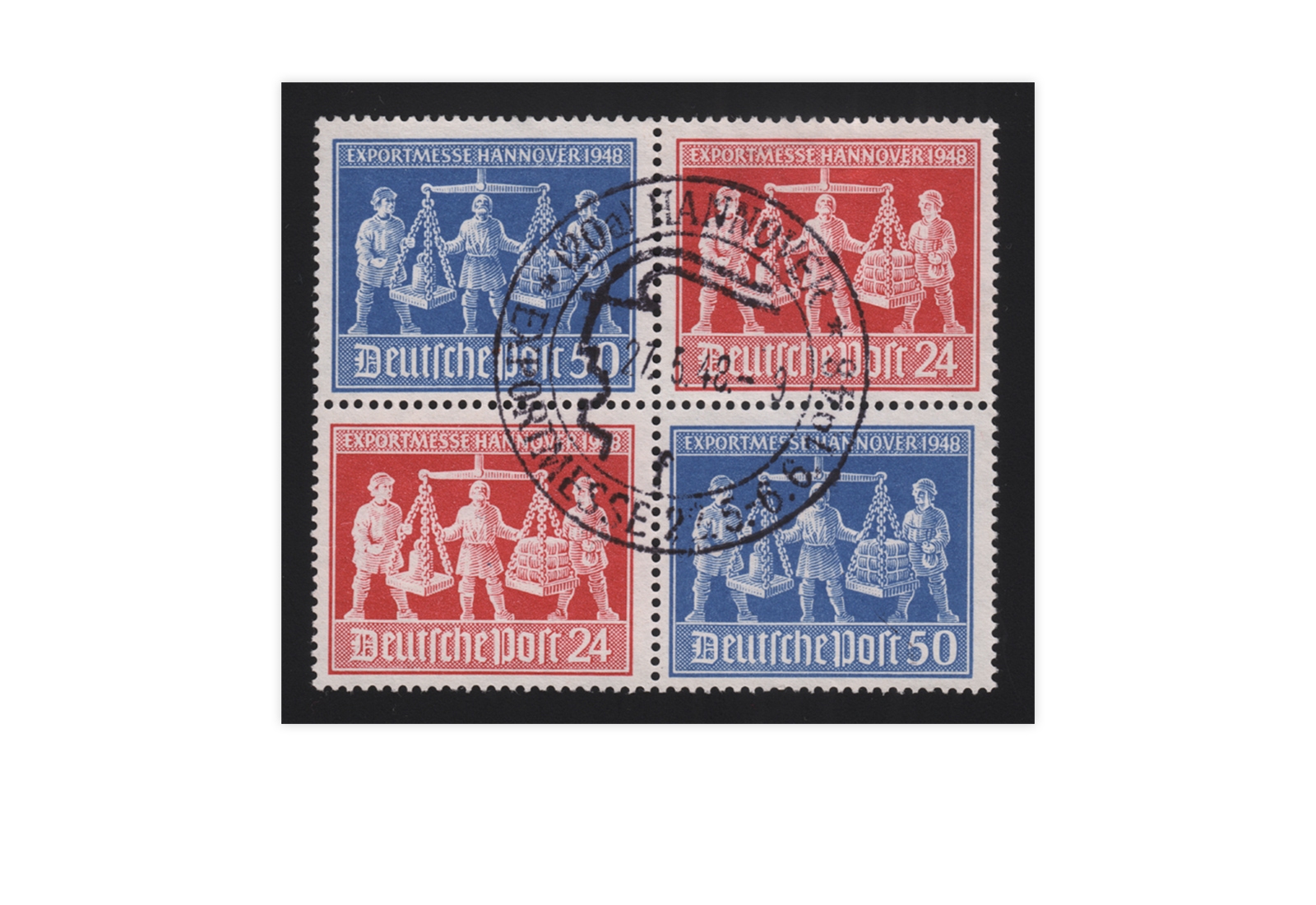 Alliierte Besetzung Exportmesse Hannover 1948 Mi.Nr. 969/970 VZd 1 gestempelt